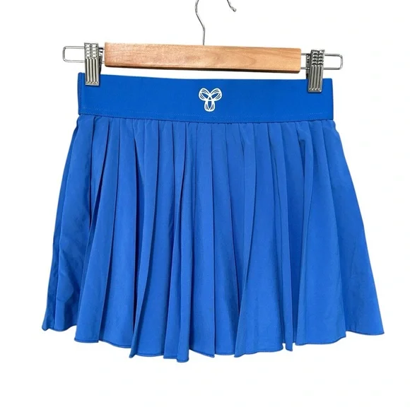 NWT Aritzia TNAction Tennis Pro Skirt Cali Blue XS Pleated Athletic Skort - Picture 3 of 11